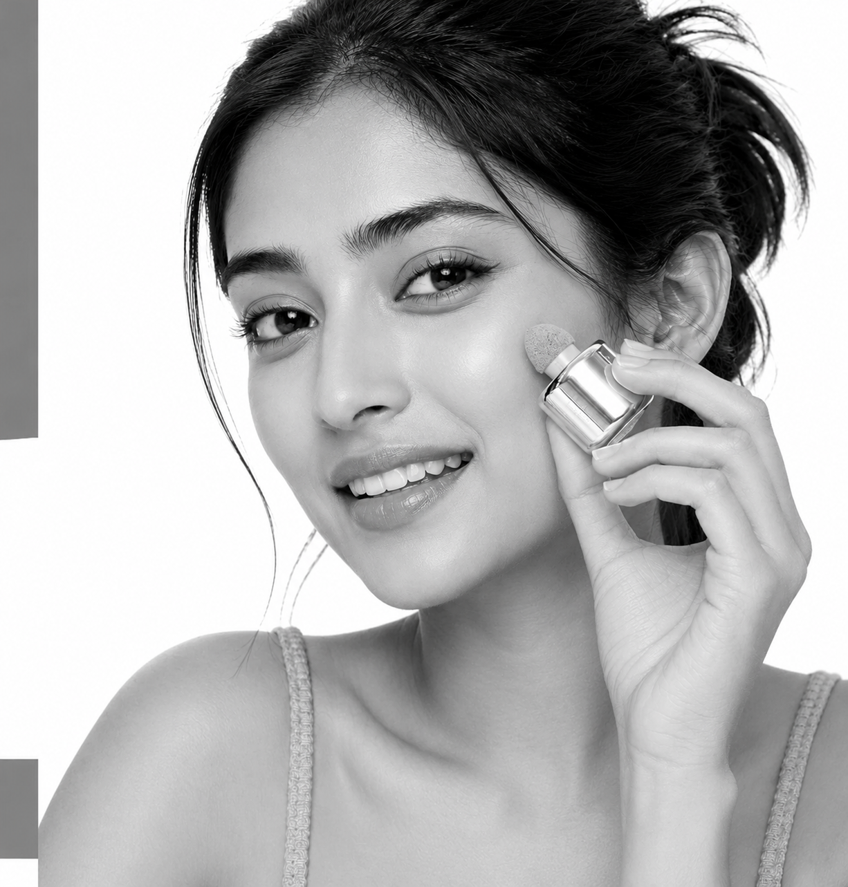 AZTK Jello Color Liquid Blush campaign portrait and applicator