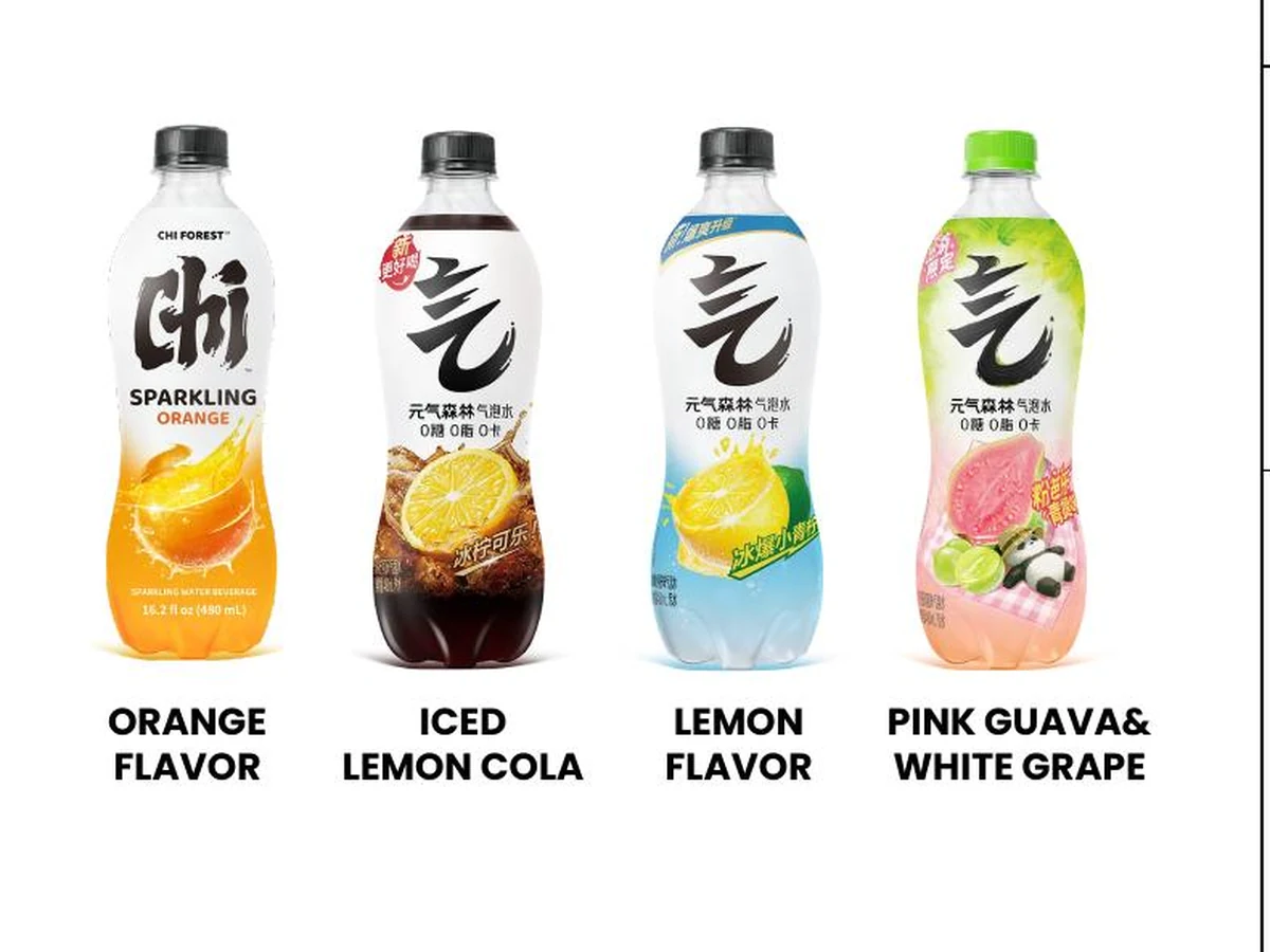 Chi Forest 480 millilitre sparkling beverage bottles